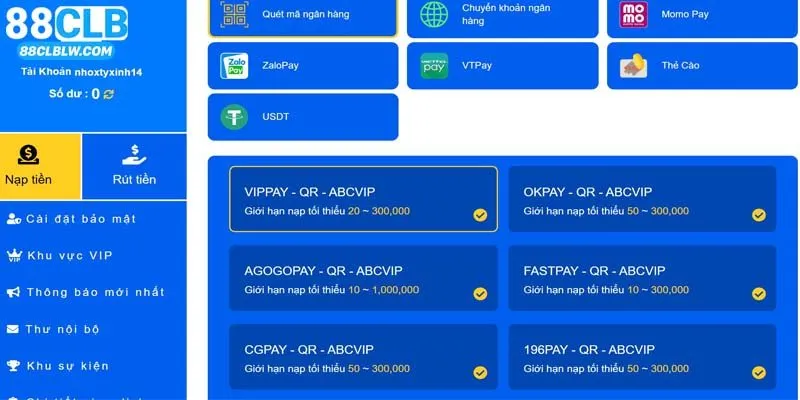 Lý do người tham gia cần thực hiện nạp tiền 88CLB