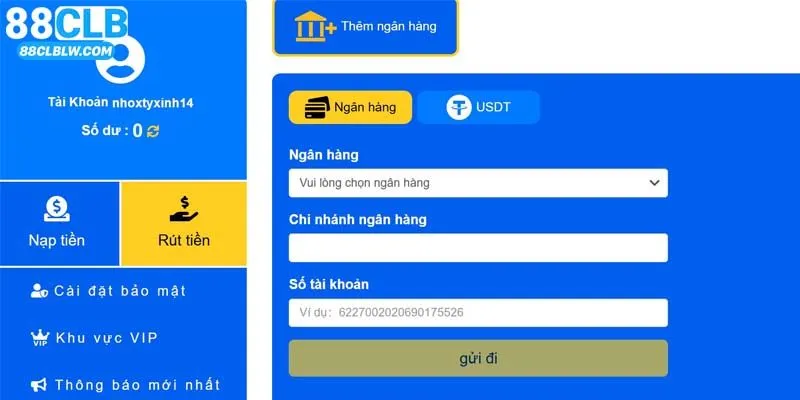 Những điều kiện cần hoàn thành để rút tiền 88CLB